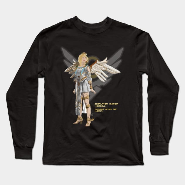 Cosplay Painting - Mercy Long Sleeve T-Shirt by ComicManiac